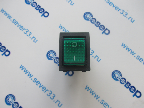 Переключатель KCD4-201N-C3-G/4P on-off Зеленая